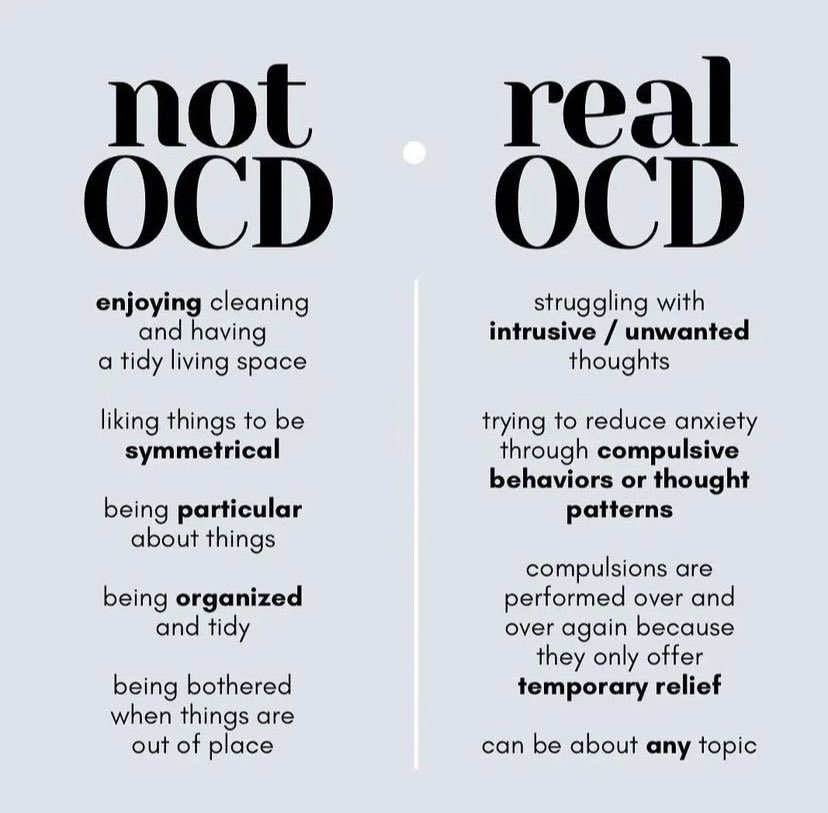 phycablue's tweet photo. #realOCD isn’t a cute quirk or an adjective to describe yourself. It’s a REAL mental illness that’s significantly distressing for the sufferer and loved ones. Be kind, research the disorder and help #stampoutthestigma we can make the change that’s needed to mental ill health ! https://t.co/4X37FyQzQ1