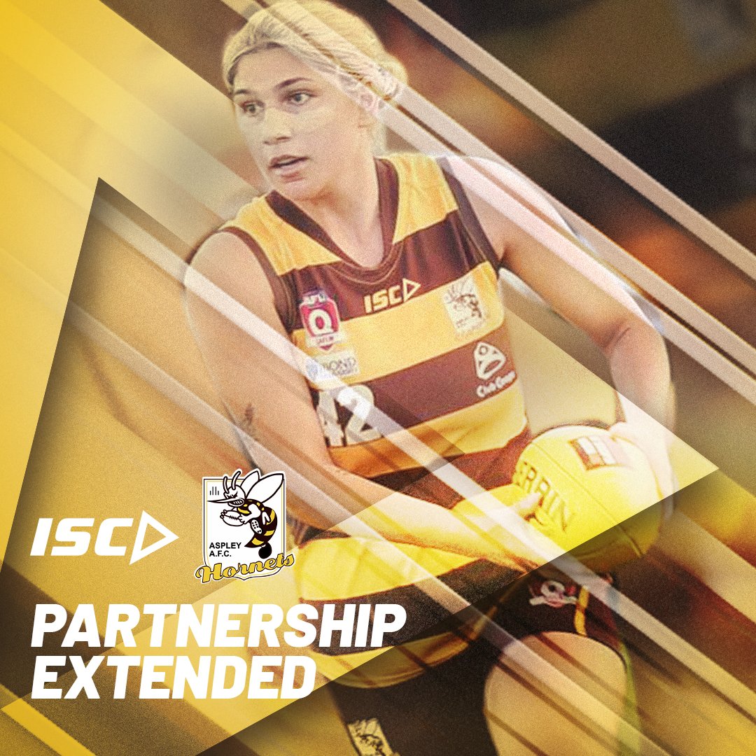 PARTNERSHIP EXTENDED | ISC Sport are excited to announce extension of apparel partnership with @AspleyFC This new agreement will see the partnership extended until end of the 2025 season. #MadeByISC #Teamwear #ApparelPartner #LetsGoHornets #AFLQ #AFL #AussieRules