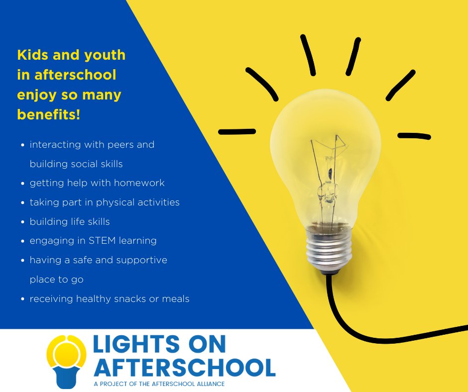 97% of Alaskan parents are satisfied with their child's afterschool program - they feel safe knowing that when they're working, their kids are building life skills, getting help with homework, and engaging in fun learning opportunities. Celebrate #LightsOnAfterschool Oct 20