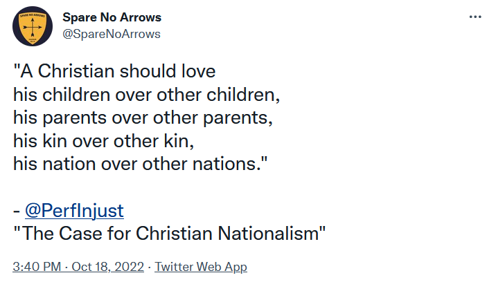 the_blind_guide's tweet image. This is not a Christian statement. Jesus repudiates this kind of thinking again and again.