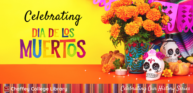 EOPSChaffey's tweet photo. Check out the Día de los Muertos / Day of the Dead library guide. All Library Databases can be accessed by current Chaffey College students, staff, and faculty by entering the MyChaffey Portal login information. 
Stop by any of the library locations to get a bookmark! https://t.co/OylVnAHKfz