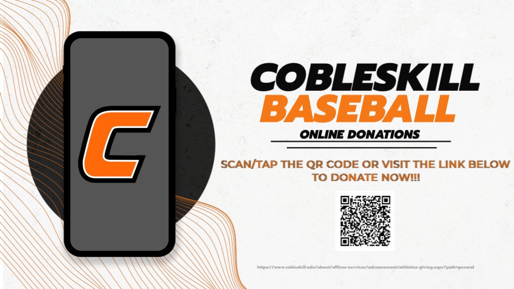 SUNY Cobleskill Baseball (@cobleskillbase) on Twitter photo The Cobleskill Baseball Giving Page/Link is live! This fundraising goes directly to our Florida trip and player development. We would love for you to be a part of our baseball community by donating to our program! Thank you for your generosity. Go Fighting Tigers!! <a href="/CobyAthletics/">Cobleskill Athletics</a> The Cobleskill Baseball Giving Page/Link is live! This fundraising goes directly to our Florida trip and player development. We would love for you to be a part of our baseball community by donating to our program! Thank you for your generosity. Go Fighting Tigers!! <a href="/CobyAthletics/">Cobleskill Athletics</a>