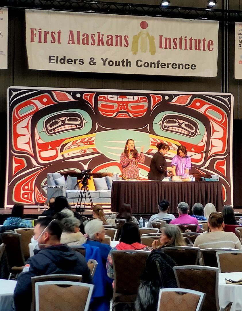 What a great way to participate in First Alaskan's Youth & Elders conference by making traditional akutaq made of berries and Crisco with my sister Anna Sattler. Quyanna for the opportunity!