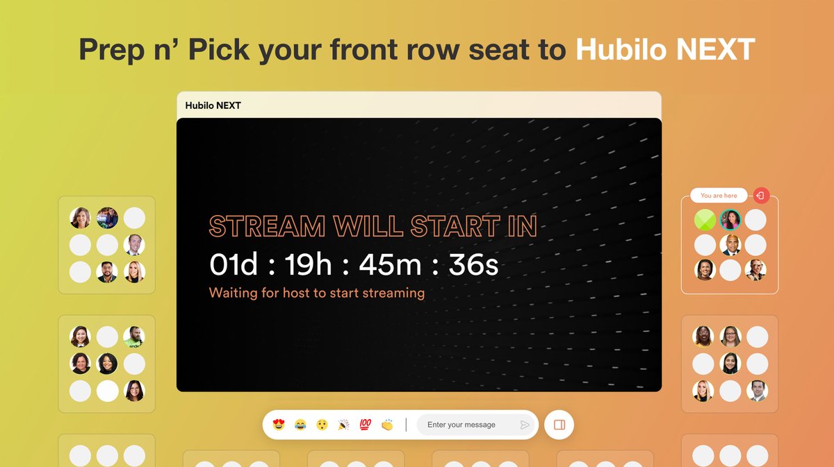 We're just an #eventtech platform, standing in front of its event attendees, asking you to lov-log into the event and check out new features 👀 #hubiloNEXT 🟠 hubil.co/3VrrK1u #hubilove #hubiloevents #virtualevents #eventtechnology #ui #martech #eventprofs #meetingprofs
