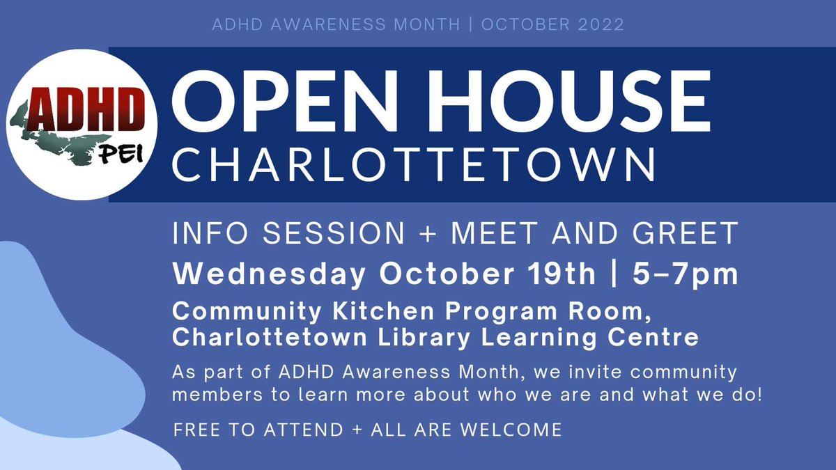 ADHD PEI (@adhdpei) on Twitter photo Great episode of maritime noon today with Heidi Bernhardt! For those in PEI who heard the show and want to learn more, Drop by our open house tomorrow evening at the new library on Queen <a href="/CBCMaritimeNoon/">Maritime Noon</a> <a href="/CentreforADHD/">Centre for #ADHD Awareness, Canada (CADDAC)</a> @PEILibrary #ADHDAwarenessMonth #PEI #ADHD Great episode of maritime noon today with Heidi Bernhardt! For those in PEI who heard the show and want to learn more, Drop by our open house tomorrow evening at the new library on Queen <a href="/CBCMaritimeNoon/">Maritime Noon</a> <a href="/CentreforADHD/">Centre for #ADHD Awareness, Canada (CADDAC)</a> @PEILibrary #ADHDAwarenessMonth #PEI #ADHD