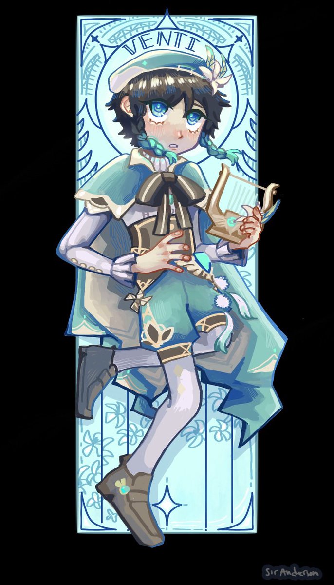 Sir_Anderson_'s tweet photo. venti f(an)art 

#venti #genshin #genshinimpact #genshinfanart https://t.co/dyYx2kC4d8