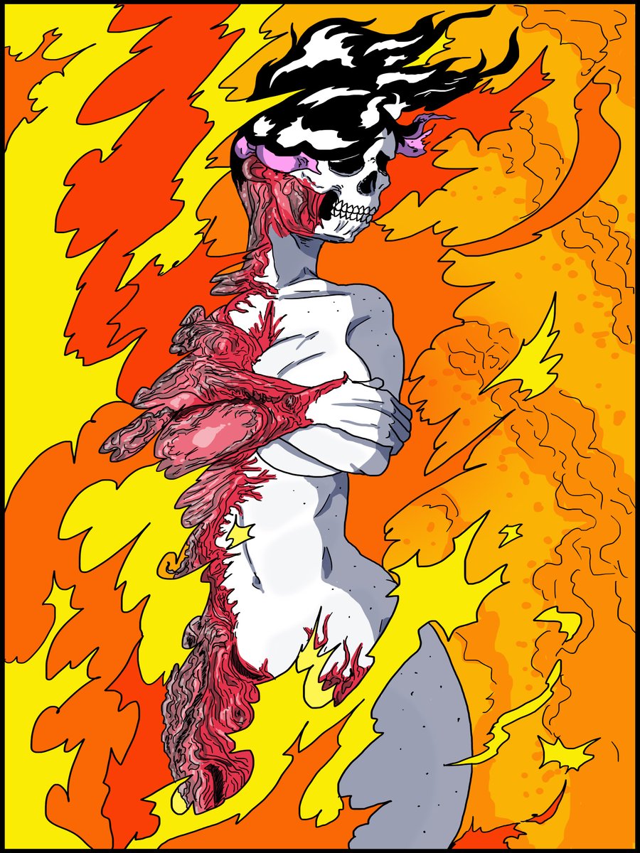 SchizoidMan13's tweet photo. #HorrorSlut #spooky #GoWest #ComicArt #Weird #horrorart https://t.co/Kup9xLrcbG