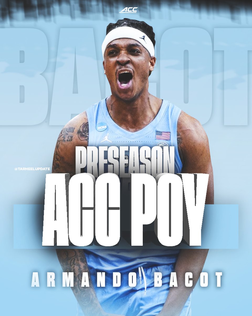 #UNC's Armando Bacot has been named ACC preseason Player of the Year