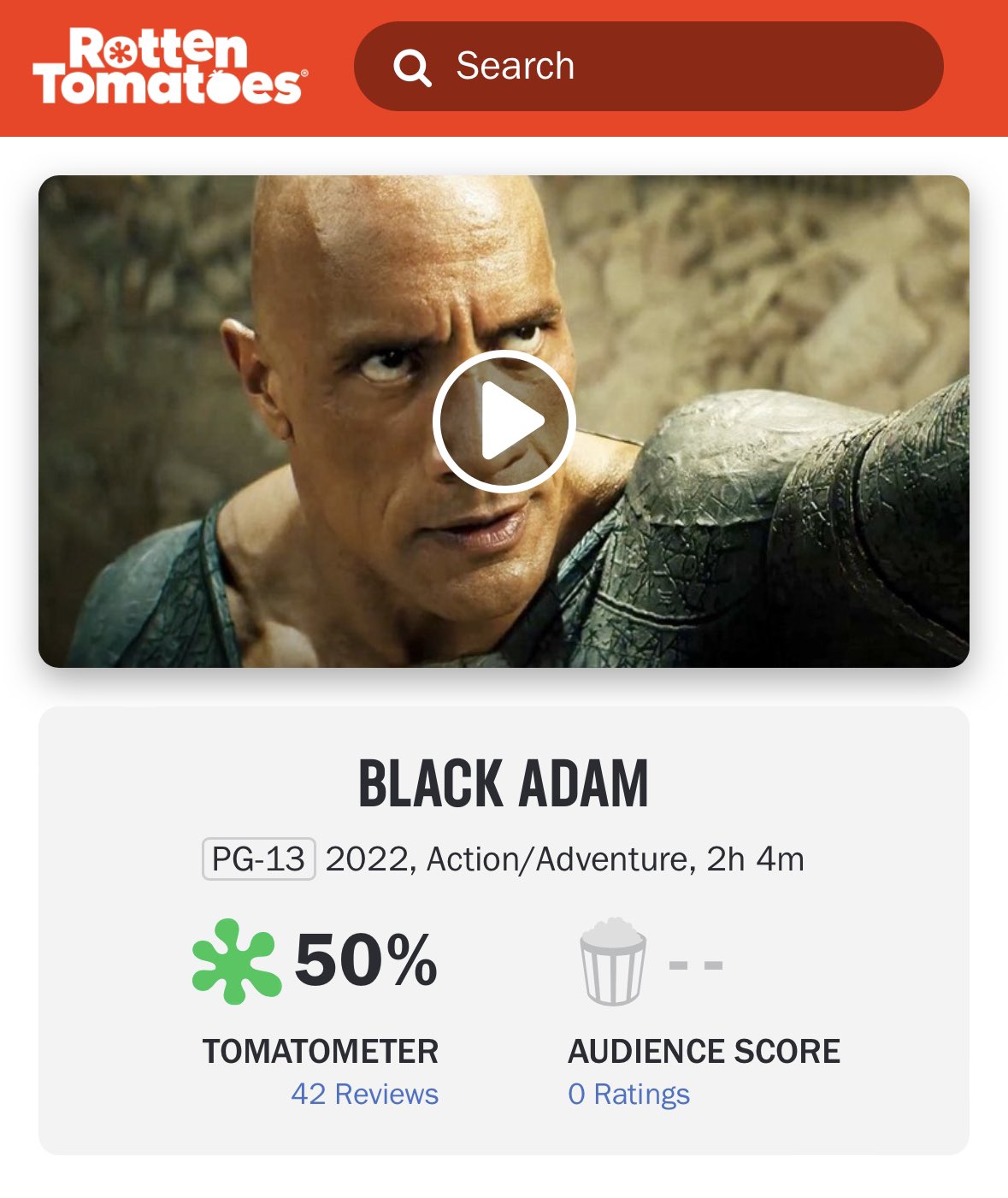 Black adam rotten tomatoes｜TikTok Search