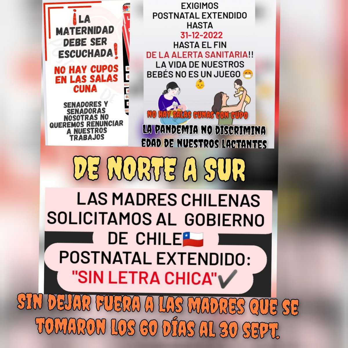 acum_nancy's tweet photo. Dicen ser un “Gobierno Feminista”, pero dejan en claro que sólo se basan en el populismo y no la realidad!!! Exigimos #PostnatalDeEmergencia sin letra chica @GobiernodeChile @gabrielboric @MinMujeryEG @totiorellanag  demuestren con hechos que le importa la infancia del país!!! https://t.co/JjzGsbxcNn