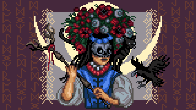 Witch+Nature = Classic Ukrainian Witch 🌚
For #pixel_dailies    #witch + #element  💀🌺
<a href="/Pixel_Dailies/">Pixel Dailies</a>  #aseprite #dailyart #pixelart