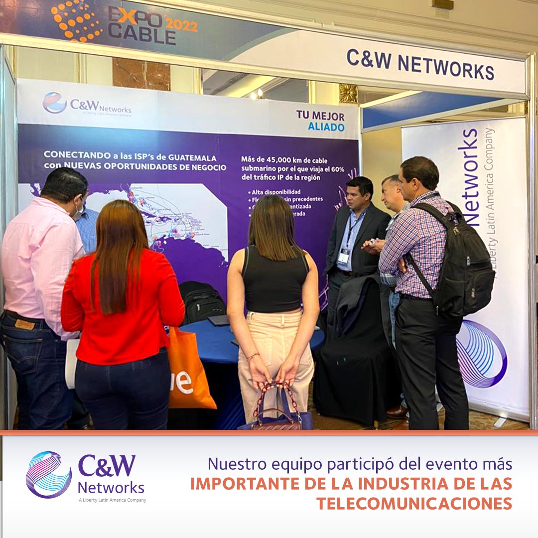 WeAreLibertyNet's tweet photo. Gracias por compartir dos jornadas importantísimas para la industria de las telecomunicaciones junto a #CWNetworks en #ExpoCable2022.
Nuestros equipos seguirán trabajando para impulsar el futuro digital de las empresas guatemaltecas. ¡Hasta la próxima edición!
#SomosTuAliado https://t.co/8iPFfBYATo