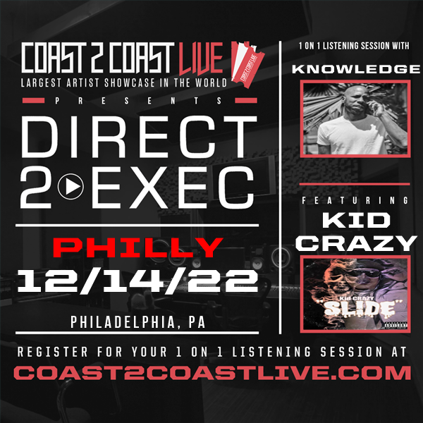 DaRealKidCrazy's tweet photo. Vote for me to perform for a Major Label A&amp;R at #Direct 2 Exec Philadelphia 12/14/22 - A&amp;R at Atlantic Records! https://t.co/D0NjuUNVJo #Coast2Coast https://t.co/O37KLPP2GF