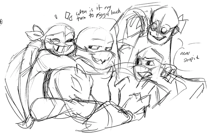 Work is slow so I'm drawing them &lt;333
Prob make this a fully finished drawing later o(-( #rottmnt 