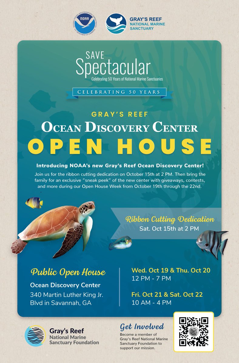 GraysReefNMSF's tweet photo. Don't forget to come visit us at the Ocean Discovery Center from tomorrow to Saturday! We'd love to sea you there 🌊

@GraysReefNMS https://t.co/2Rh07RFFm0