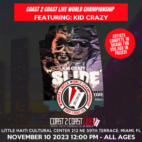 DaRealKidCrazy's tweet photo. Vote for me to perform at #11/10/23 World Championship 1st Round ! https://t.co/SGRQZKEeFJ #Coast2Coast https://t.co/ZMBsZO3JJr