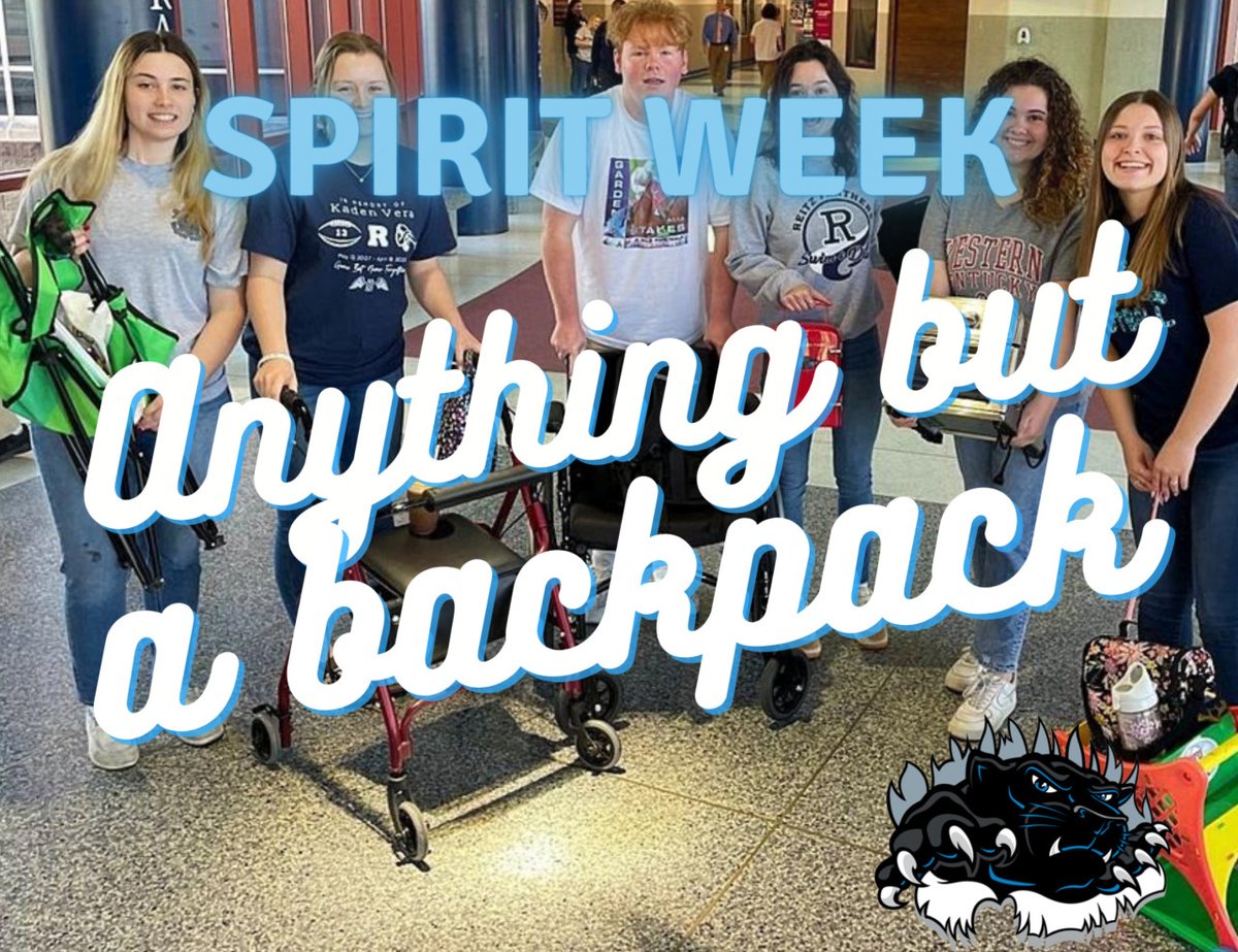 Don’t forget that tomorrow is “Anything But A Backpack” Day. Please follow schools rules when making your choices.