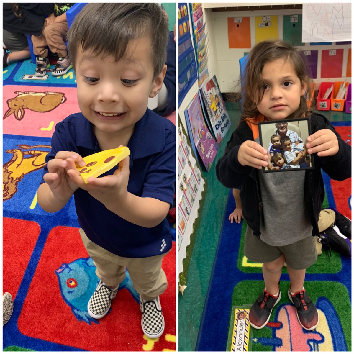MsSHernandez1's tweet photo. Show and Tell for letter P today - we are working on letter/sound recognition, speaking in front of others, and using complete sentences! @JOSECARDENASECC https://t.co/7KwF89Hcmo