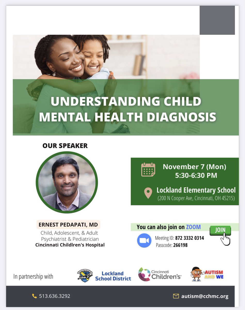 LocklandLocal's tweet photo. Excited to partner w/ @CincyChildrens to offer an in-person or virtual opportunity for families to provide a better understanding of youth mental health. See flier for info to benefit from this collaboration! #PantherPride #EquipEngageMotivate #HabituallyHopeful @state_support13 https://t.co/imzMJWebm3
