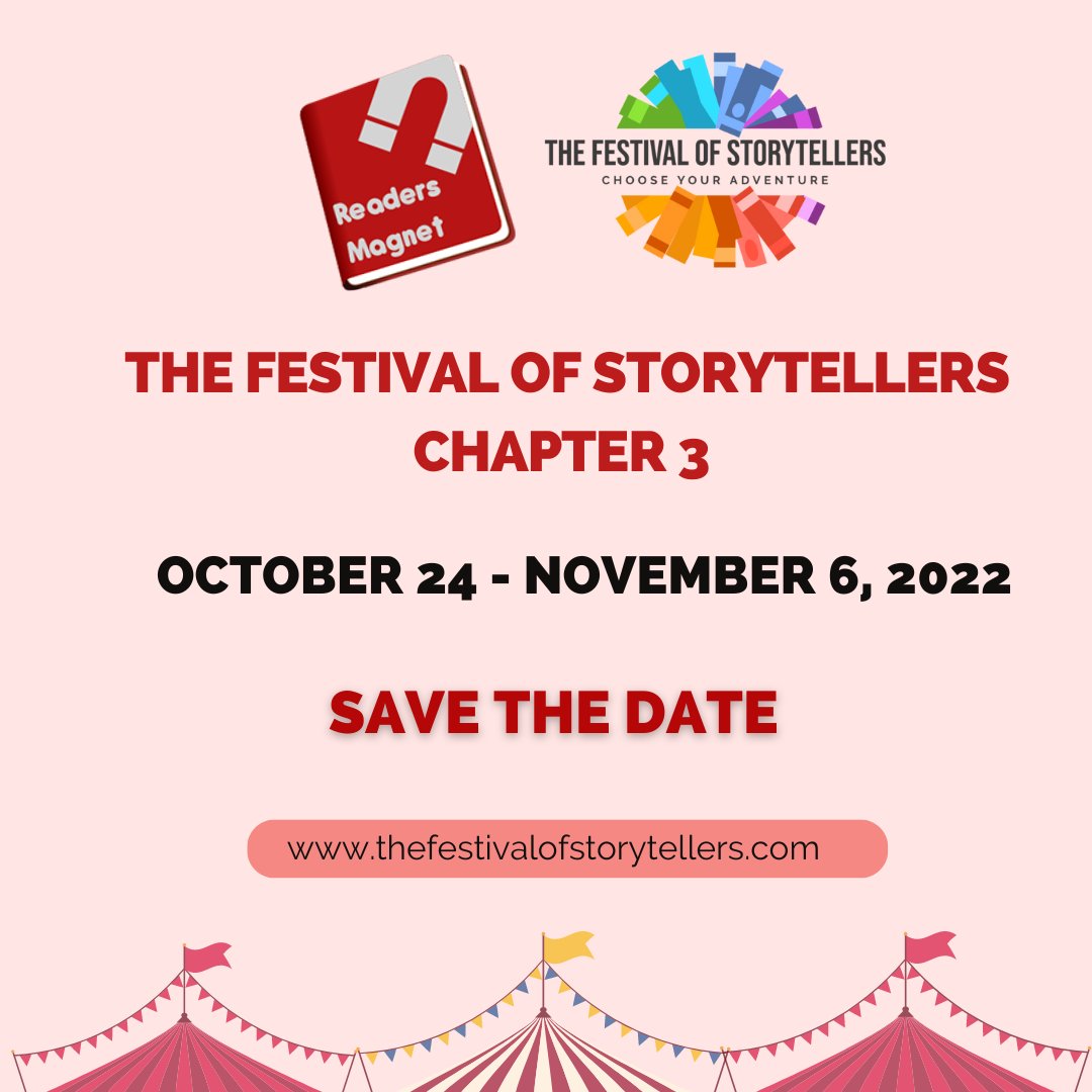 readersmagnet's tweet photo. The Festival of Storytellers is near approaching. Join us at the world’s biggest online event for book lovers.
Authors, publishers, educators, and readers come together in one stage!
#Readersmagnet #RM #TFOS3 #thefestivalofstorytellers #readers #fairgoers #writers https://t.co/v3nqkFzZm0