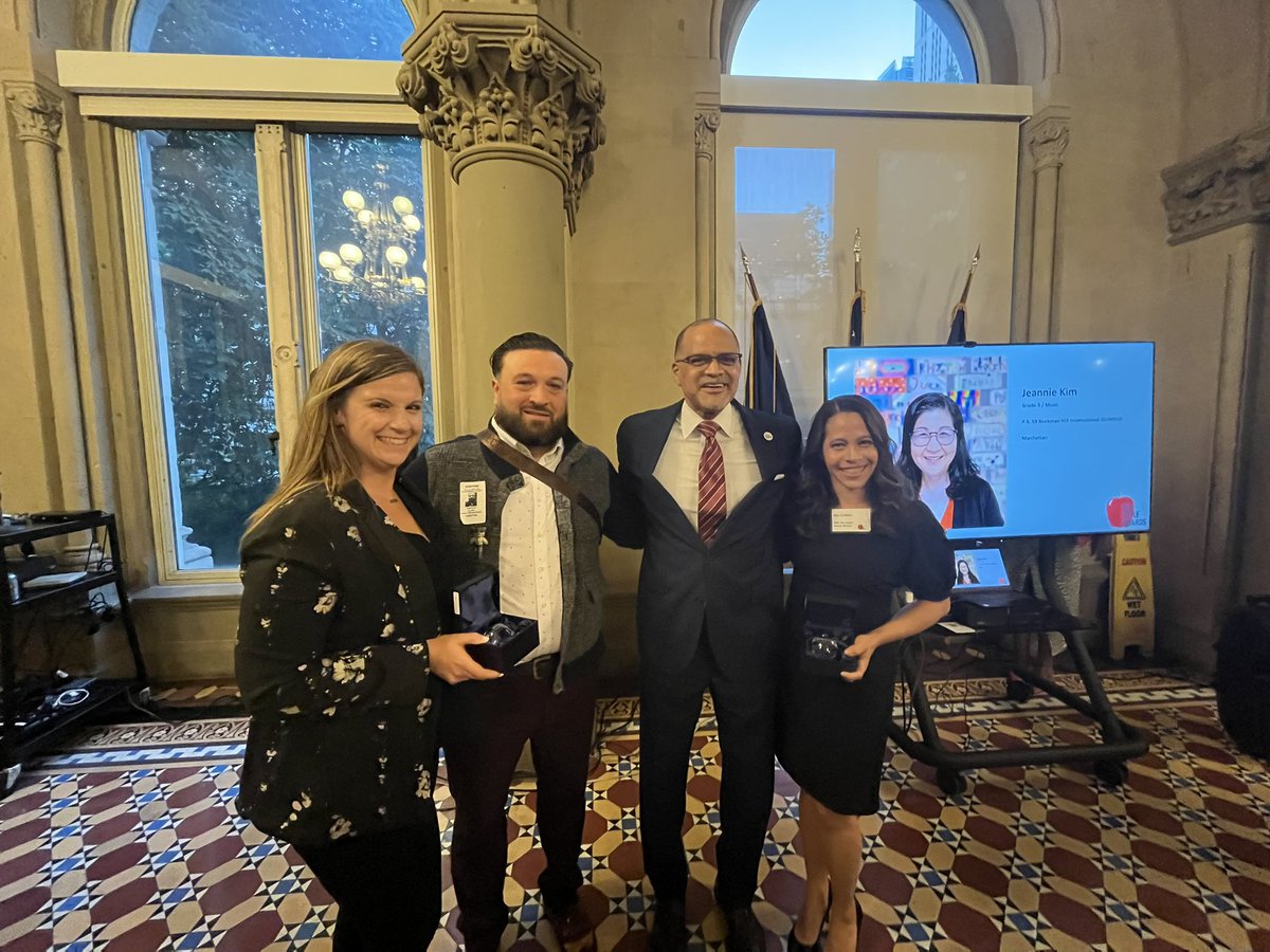PS91Q's tweet photo. The PACK is so proud of Ms Taub and Ms Manzello who were honored tonight at Tweed by @DOEChancellor for being 2 of the 20 Big Apple Teacher Award Recipients. 
#BravePack
#D24Strong
@NYC_District24 @DOEChancellor @QCarolyneQ1
@Mskatheriner https://t.co/kbR3Crqxxg