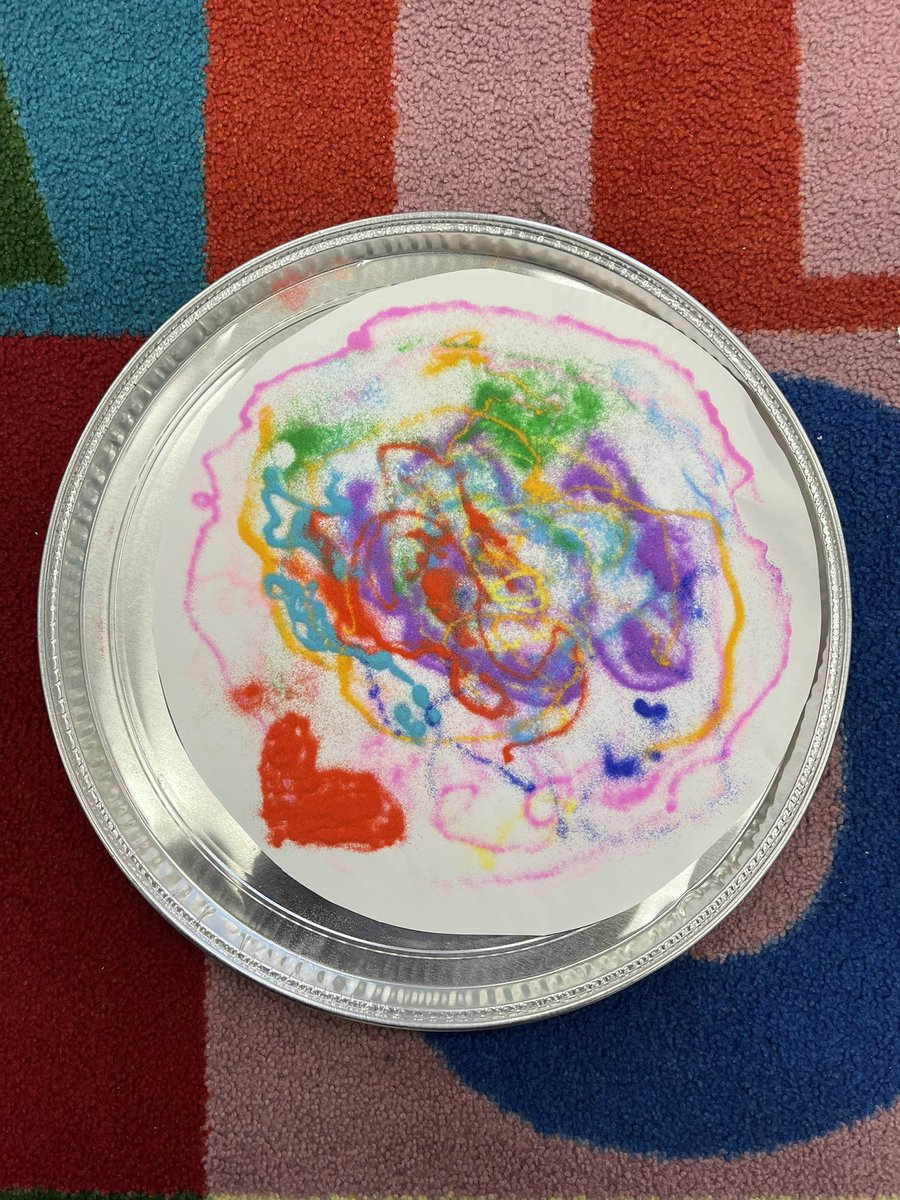 McCuskerLibrary's tweet image. This week K-5 Media students are creating whole class Rangoli sand art designs to get ready for Diwali. Each student has a turn, collaborating to create a single design! @fernbrooknj