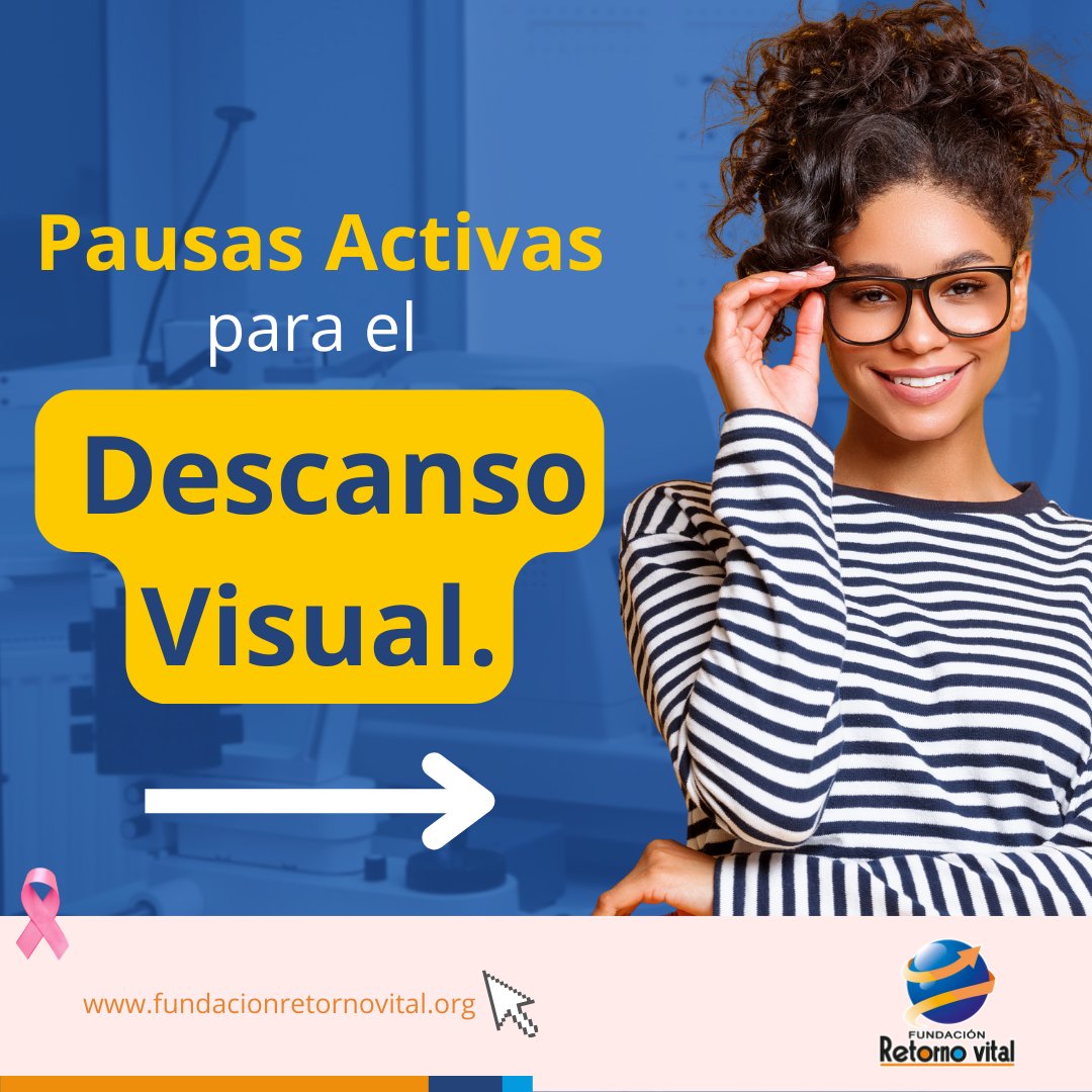 Retornovital06's tweet photo. Tomate unos minutos al día para realizar pausas activas.
Cuida tu salud, no dejes de lado tu visión. 👀
@IAPB1 @socoftal
#FundacionRetornoVital #pausasactivas #Salud #trabajo #homeoffice #CuidoMiSalud #CuidatuSalud #Vision #CuidatuVision #Saludvisual https://t.co/6qCFo5o2H8