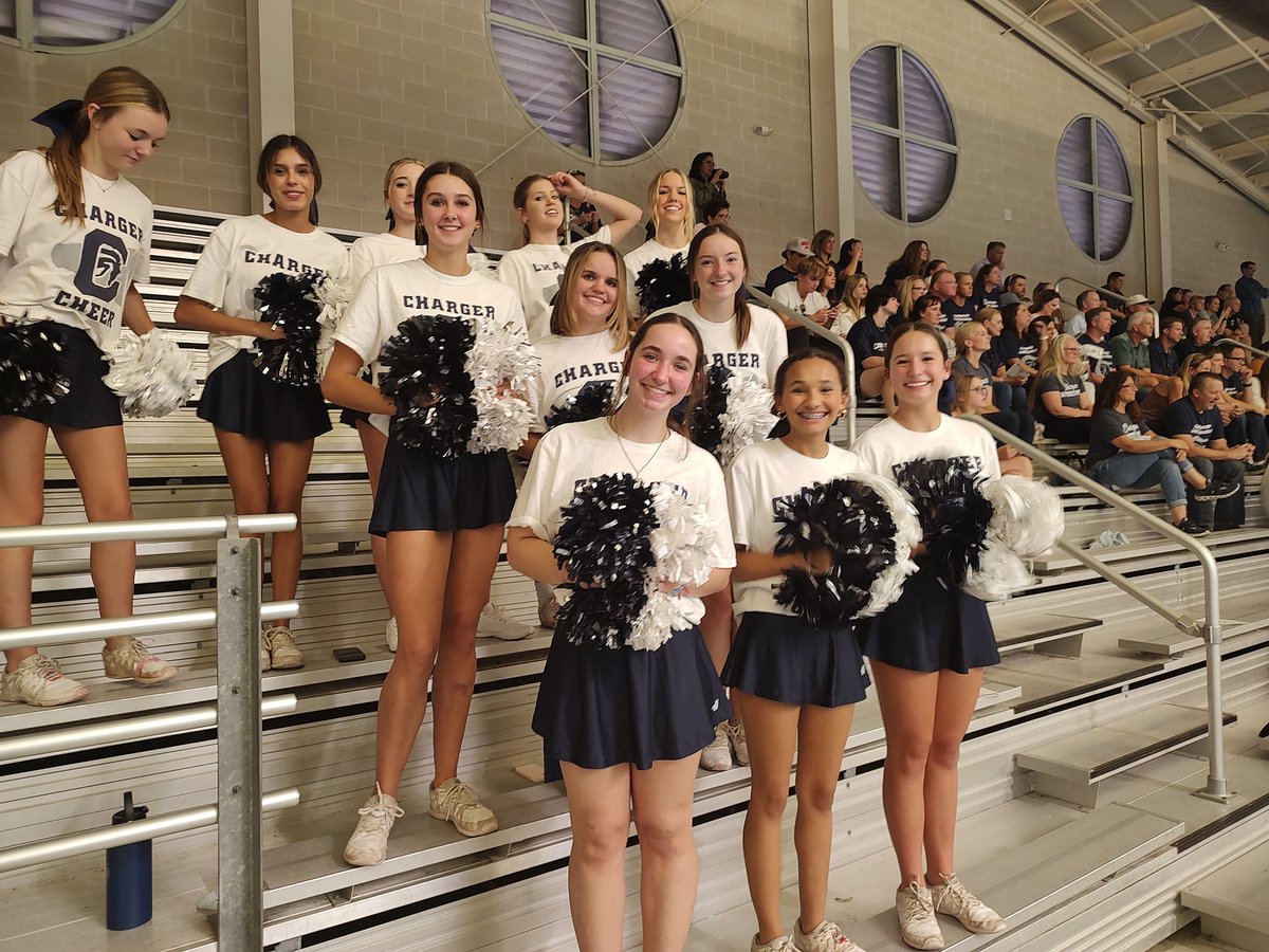 Charger Cheer supporting Champion Water Polo in the Regional Quarterfinal 🏆