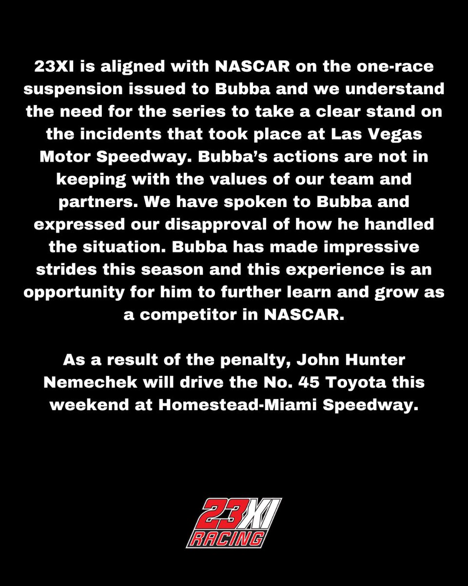 23XI Racing tweet media