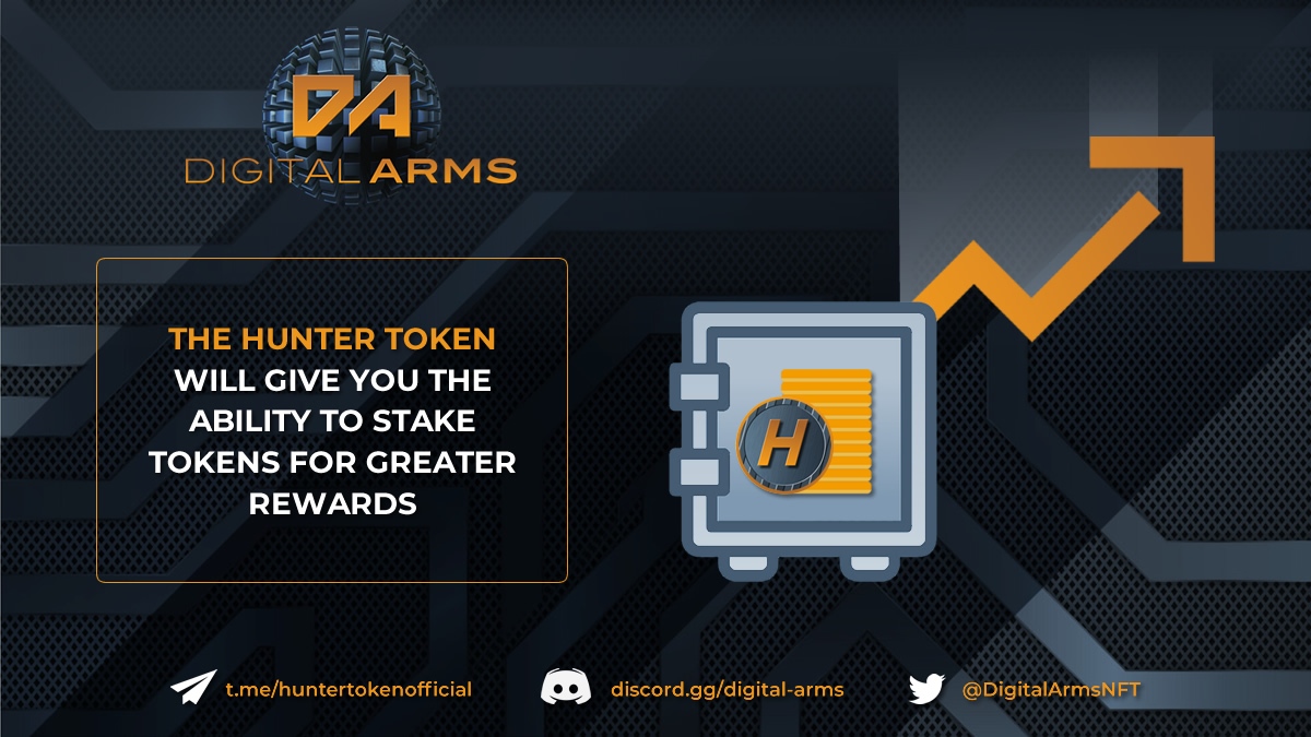 DigitalArmsNFT's tweet photo. Join the Hunter Token Staking rewards for huge APY rewards!

https://t.co/OYsaUbxXpp

Join Discord
https://t.co/99SzHQxB2M

Join Telegram
https://t.co/Bwuazh37Gj https://t.co/XC6WQ1cNjO