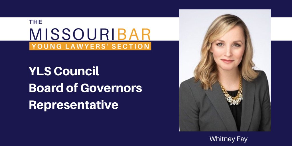 Meet your new YLS Board of Governors representative, Whitney Fay! Read more about Fay's election here --> ow.ly/WJjG50LeP06 #MOBarYLS