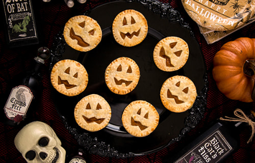 Sweet &amp; Spooky 🎃 👻 Check out the recipe for these Jack O Lantern Pastry Tarts in our recipe shop. bit.ly/3CKOZLf