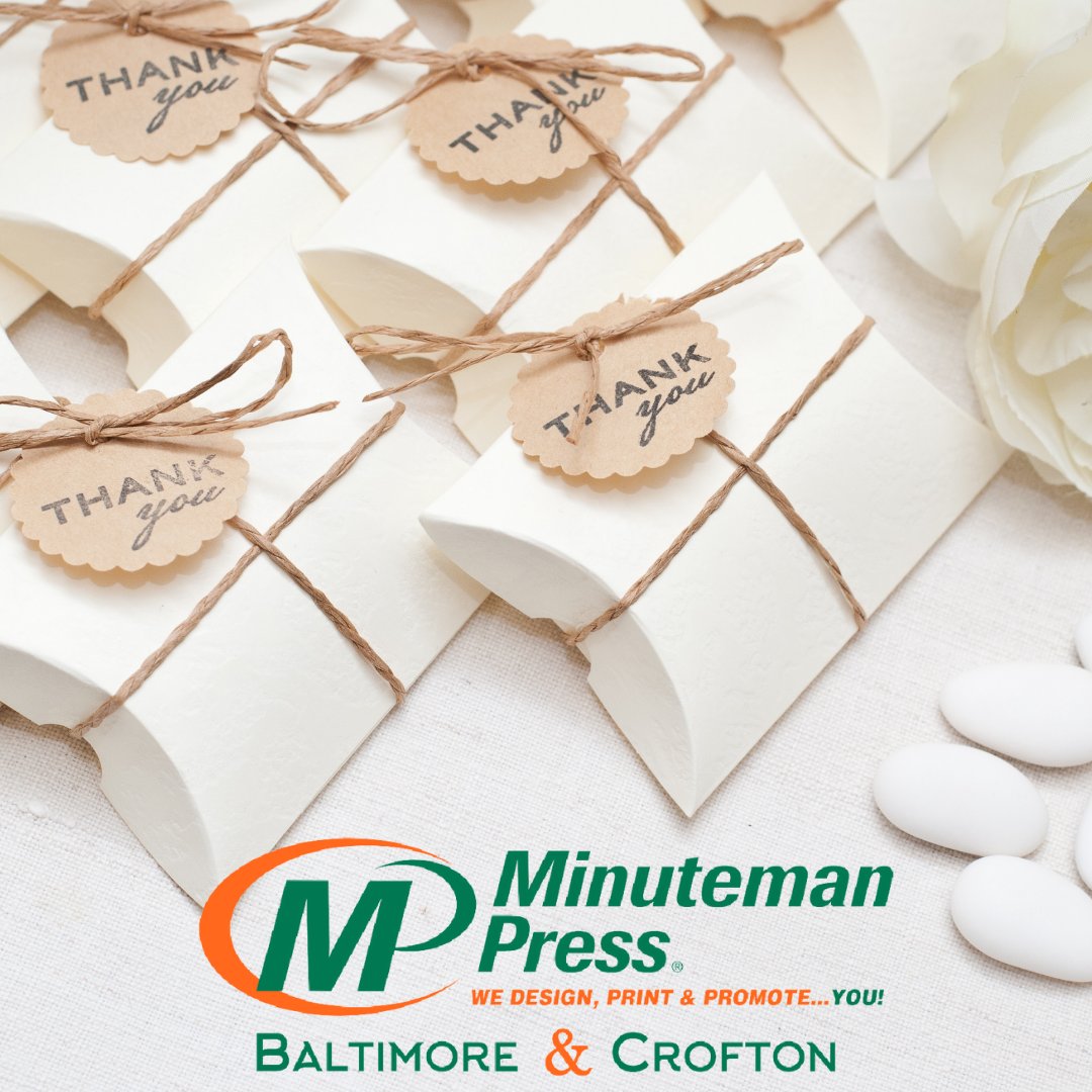 Thank you can be expressed in so many ways, but if you are planning an event, why not say it with a small gift. We can help you choose the perfect party favors for your guests.

Contact us at calendly.com/andymmp to schedule a consultation.
 
#CroftonMD #CantonMD #FederalHill