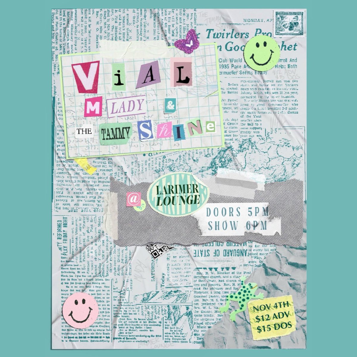 📢 JUST ANNOUNCED 📢 Minnesota punk rockers <a href="/vialband/">VIAL</a> crash through Larimer on Friday Nov. 4 with Denver favs <a href="/mladymusic/">ml8dy</a> and The Tammy Shine (of Dressy Bessy) 💜 Tickets available now 🔽
bit.ly/VIALDENVER