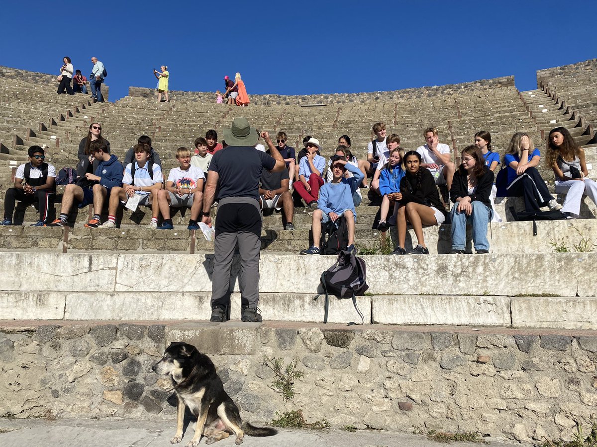 Day 5: incredible 9 hour tour of Pompeii by Mr. Freeman followed by pizza-making and dancing. <a href="/CharterhouseSch/">Charterhouse School</a>