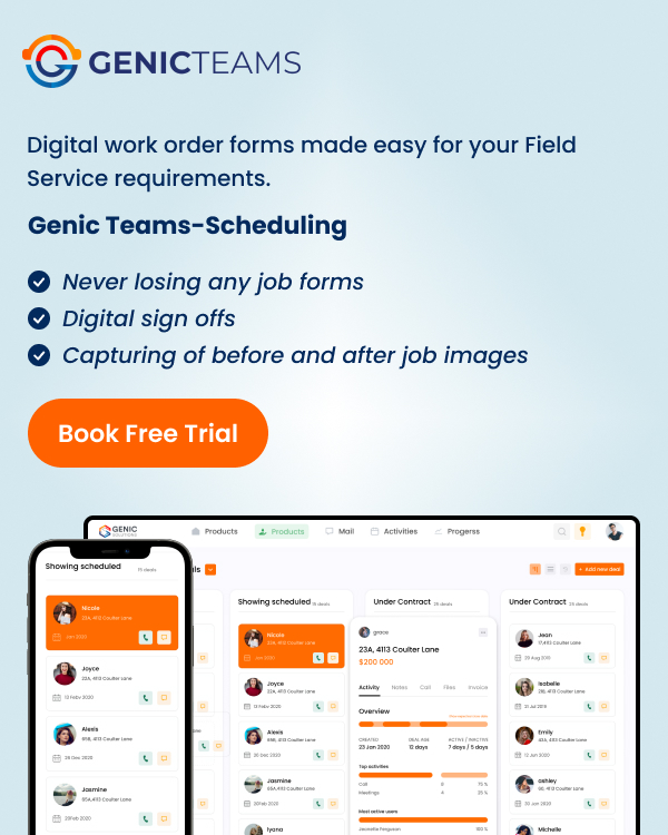 GenicTeams's tweet image. Make your field service operations easy!

Automate your scheduling procedures, enhance resource and technician utilization, and boost job productivity using Genic Teams field service scheduling software.
Read more: genicteams.com

#fsmapp #fsmsoftware