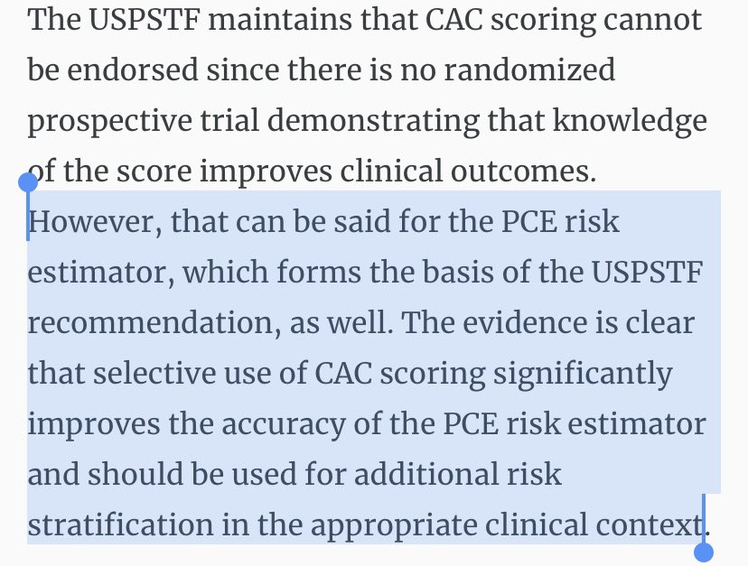 @rblument1 @AardraRajendran @hopkinsheart @HopkinsMedNews @OslerResidency @TanujaRajan1 @virani_md @DrMarthaGulati Congratulations @CiccaroneCenter team 👏🏼 - salient points noting the inherent limitations of the USPSTF statement on primary prevention statin initiation.