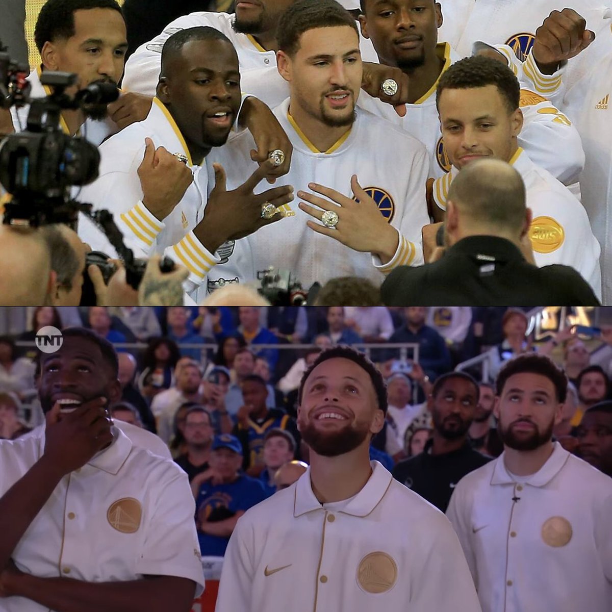 WarriorNationCP's tweet photo. How it started vs. How it's going 💍💍💍💍 https://t.co/4obRKIXSER