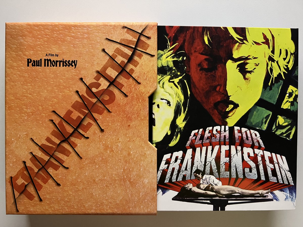 ShawnE_Boy's tweet photo. Film #1338: “Flesh for Frankenstein” (1974). I just watched the great Udo Kier fuck a gall bladder. How’s your night going? 👍🎃 #31DaysofHorror #horror #Bluraycollection https://t.co/BEcEPoIVRo