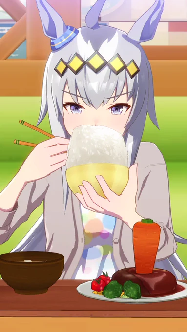静止画でオグリのご飯みると尋常じゃない減り方に笑う 