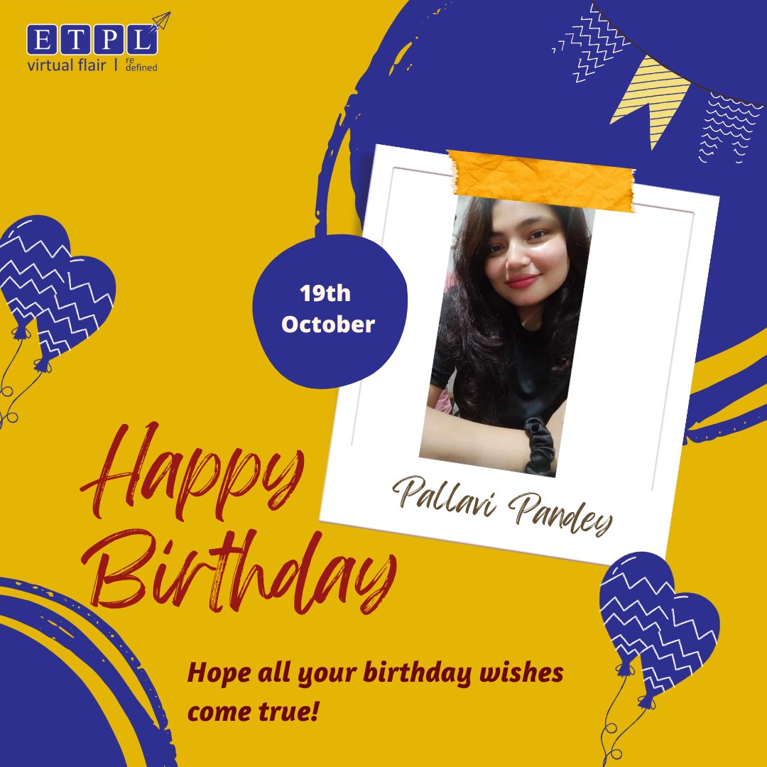 erelego's tweet photo. Pallavi Kashyap works as a BDE for Publisher Onboarding and is celebrating her birthday today. On this special day, we want to let you know how incredibly valued and appreciated your hard work is. We're lucky to have you. Happy Birthday!!!
#happybirthday #bestplacetowork #eReleGo https://t.co/nzEt6tWDCh