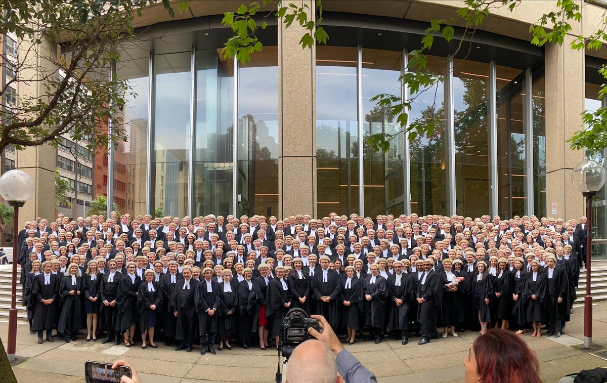 #CallingAllBarristers!
If you were in Queens Square this afternoon, you may have noticed an unusually large number of barristers floating around. The NSW Bar Association had organised for a photographic record to be taken for their 86th Anniversary, and what a turn out it was!