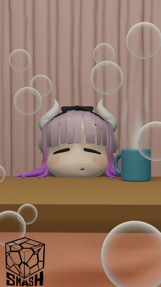 Today's #sculptober prompt "cozy" has Kanna relaxing under a kotatsu.  Now I have never experienced the magic of these bed tables but they are always depicted as being so cozy.
#sculptober2022 #b3d