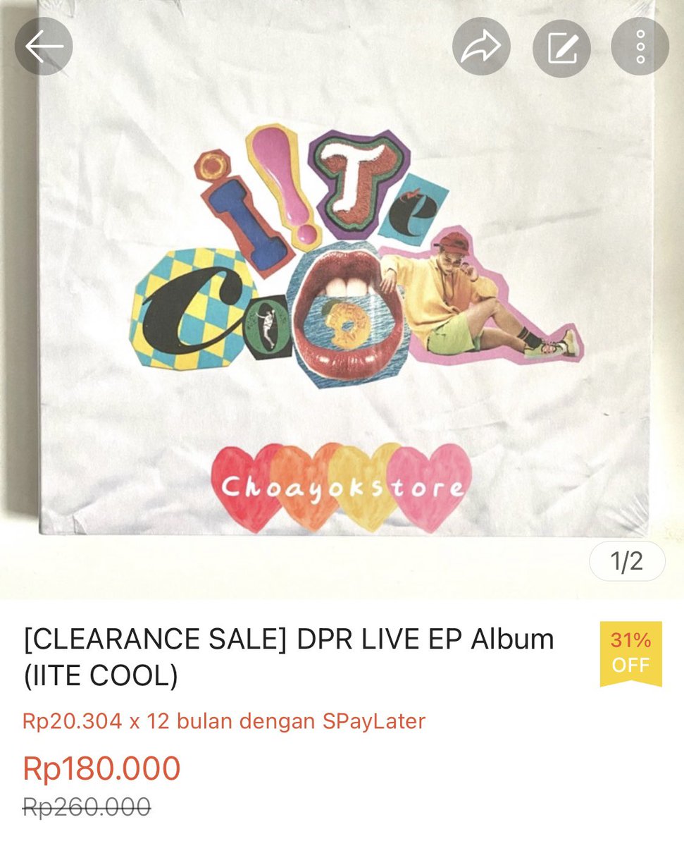 choayokstore's tweet photo. Album DPR LIVE IITE COOL penghabisan stock diskon jadi 180rb ajaaa 😱 bisa buat stock album untuk tanda tangan nanti pas mereka konser di Jakarta ☺️ https://t.co/knOqyN7tit