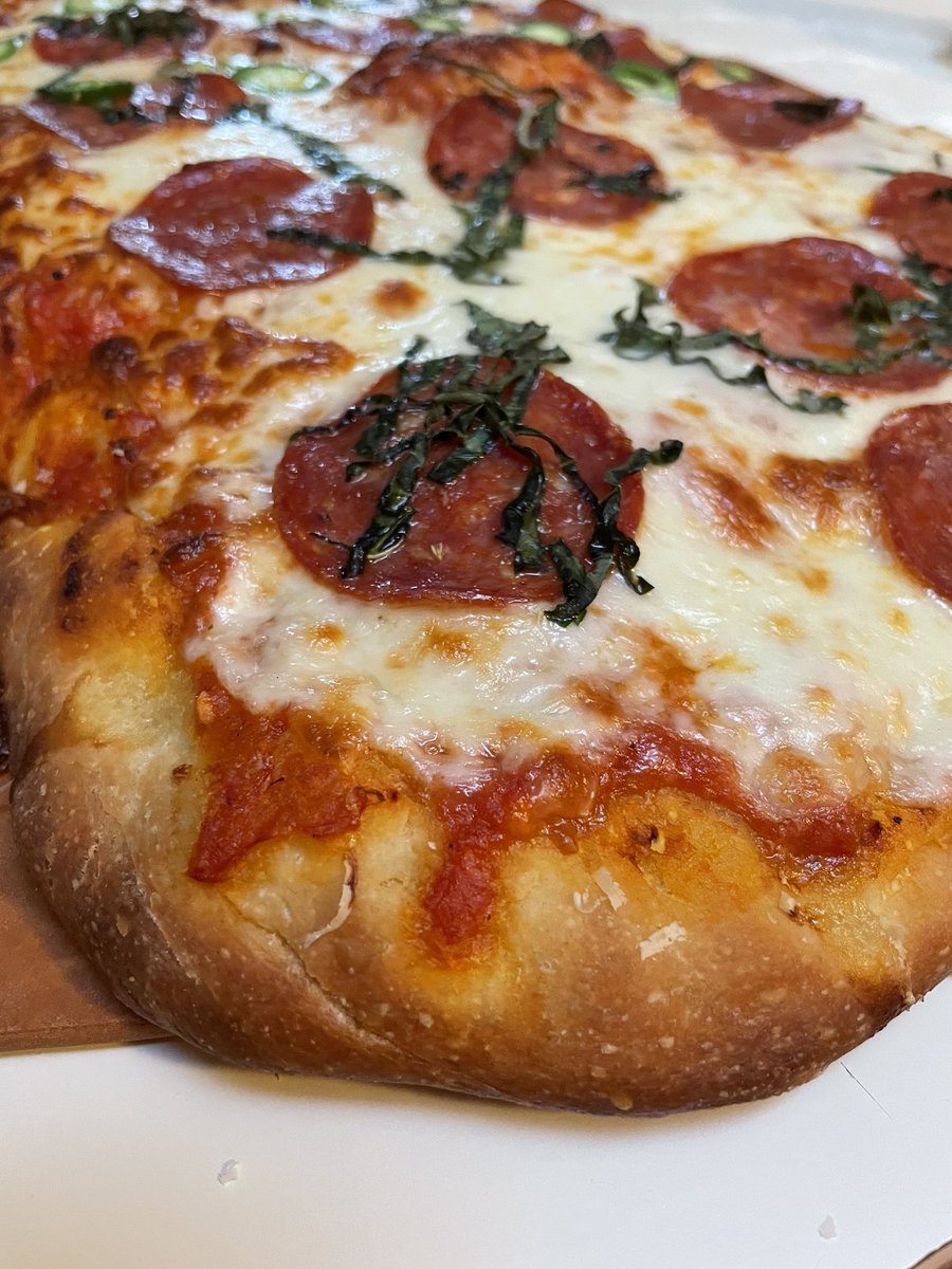 Scott Sutherland (@doc_scottie) on Twitter photo Been a bit but here’s a Grandma Pie (pan pizza) from <a href="/KenForkish/">Ken Forkish</a> “The Art of Pizza”.
Not pictured: the jalapeños on the adult end
Also not pictured: the mess I made in the kitchen Been a bit but here’s a Grandma Pie (pan pizza) from <a href="/KenForkish/">Ken Forkish</a> “The Art of Pizza”.
Not pictured: the jalapeños on the adult end
Also not pictured: the mess I made in the kitchen