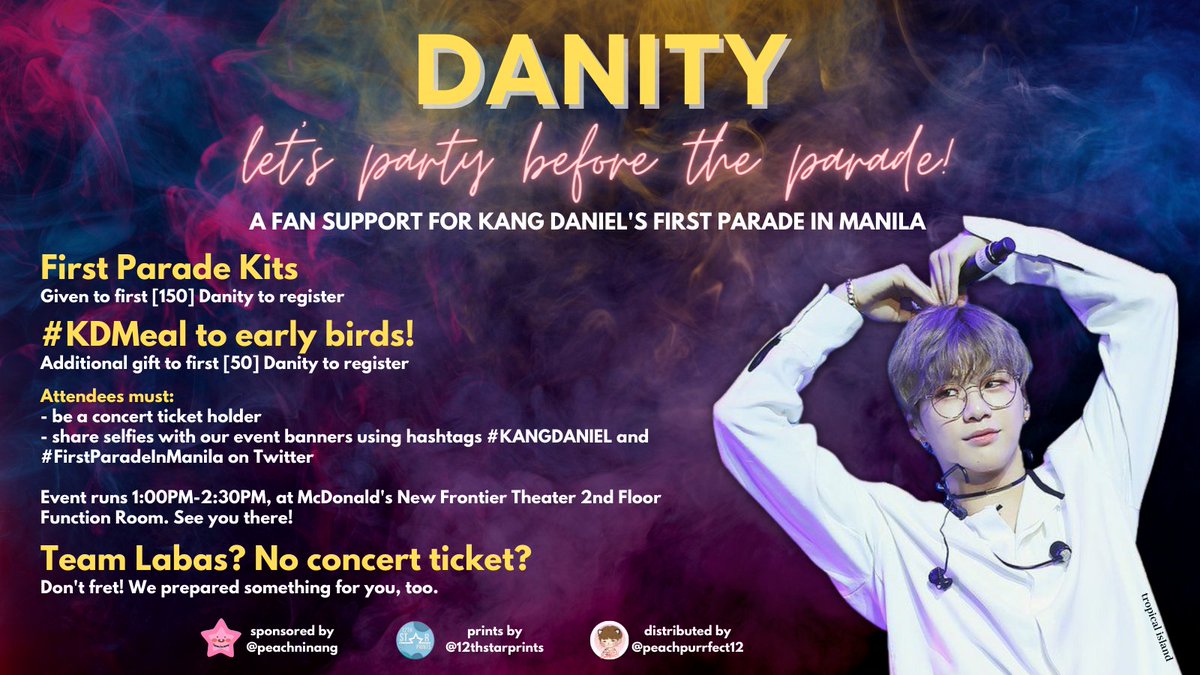 📢 Let's party before the parade! See you on D-day Danity! 🥰

#KANGDANIEL
#FirstParadeInManila