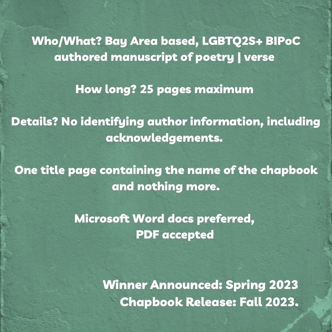 #BayArea #QTBIPOC #writersoftwitter Have you submitted your poetry manuscripts yet? If not there's still time: foglifterjournal.com/start-a-riot/