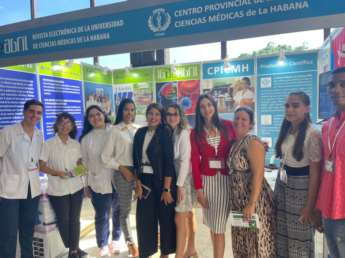 Feria Editorial #revistascientificas <a href="/RevTecnologia/">Revista Cubana de Tecnología de la Salud</a> <a href="/16_revista/">Revista 16 de Abril</a> <a href="/revinmedsur/">Revista Inmedsur</a> <a href="/UnimedRevista/">Revista Unimed</a> <a href="/REstusalud/">Revista EsTuSalud</a> <a href="/gaceta_medica/">Gaceta Médica Estudiantil</a>
<a href="/RevistaSpimed/">Revista Científica SPIMED</a> 📈
#CienciaAbierta #OpenAccess #CienciaCubana #CubaSalud2022