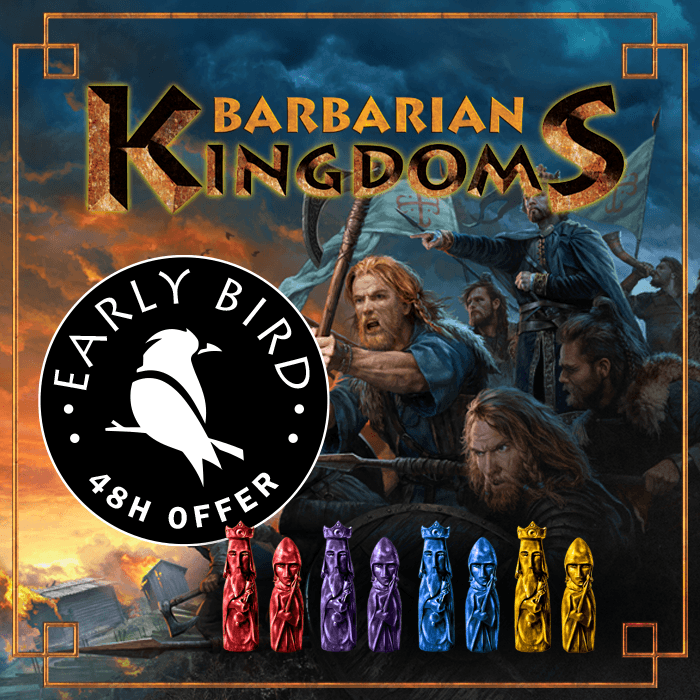 JesterGamesFR's tweet photo. La campagne en direct sur Gamefound ! 
Commandez dès maintenant votre jeu Barbarian Kingdoms 😊 et bénéficiez de l'offre early bird sur un pledge incluant des figurines en métal! L'offre sera valable jusqu'au 20 octobre à 17 heures CEST. 
https://t.co/8RK2IlPumk
#gamefound https://t.co/Dg86G1u6K5