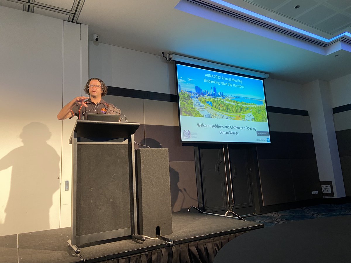 AngusNetting's tweet photo. Brilliant welcome to country at the ABNA 2022 meeting! Looking forward to learning more about Biobanking around Australia.#ABNA2022Perth https://t.co/RVwp48updi